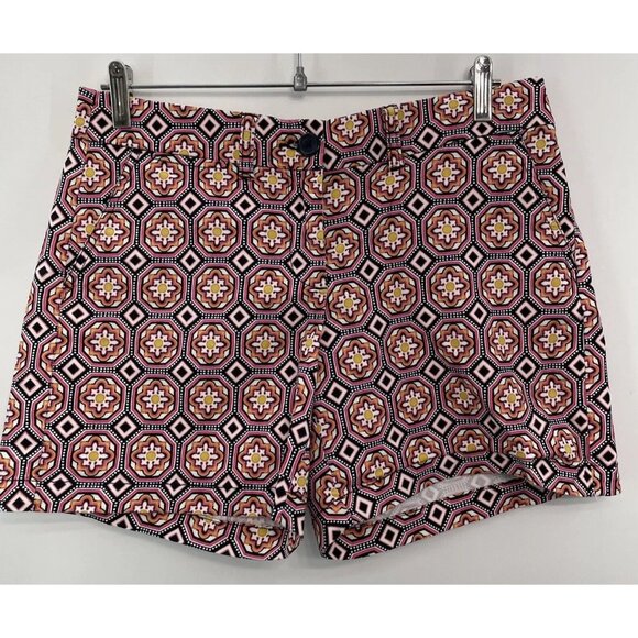 crown & ivy Pants - Crown And Ivy Shorts Stretch Geometric Multicolor Womens 6